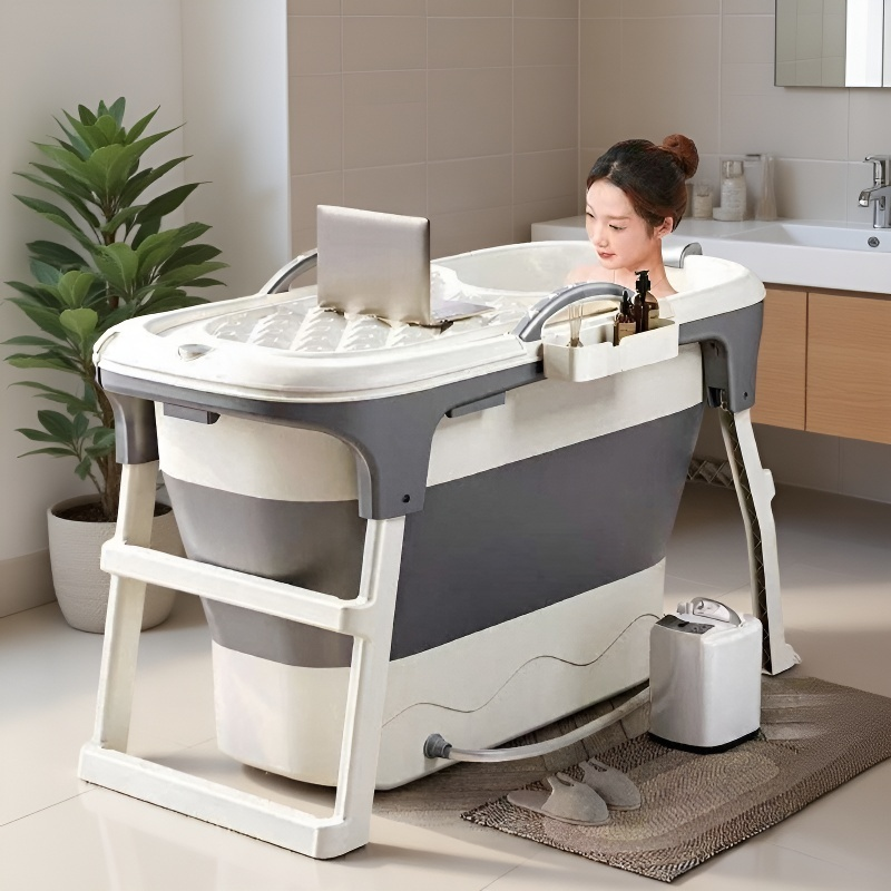 Bañera plegable portátil, sin necesidad de instalación