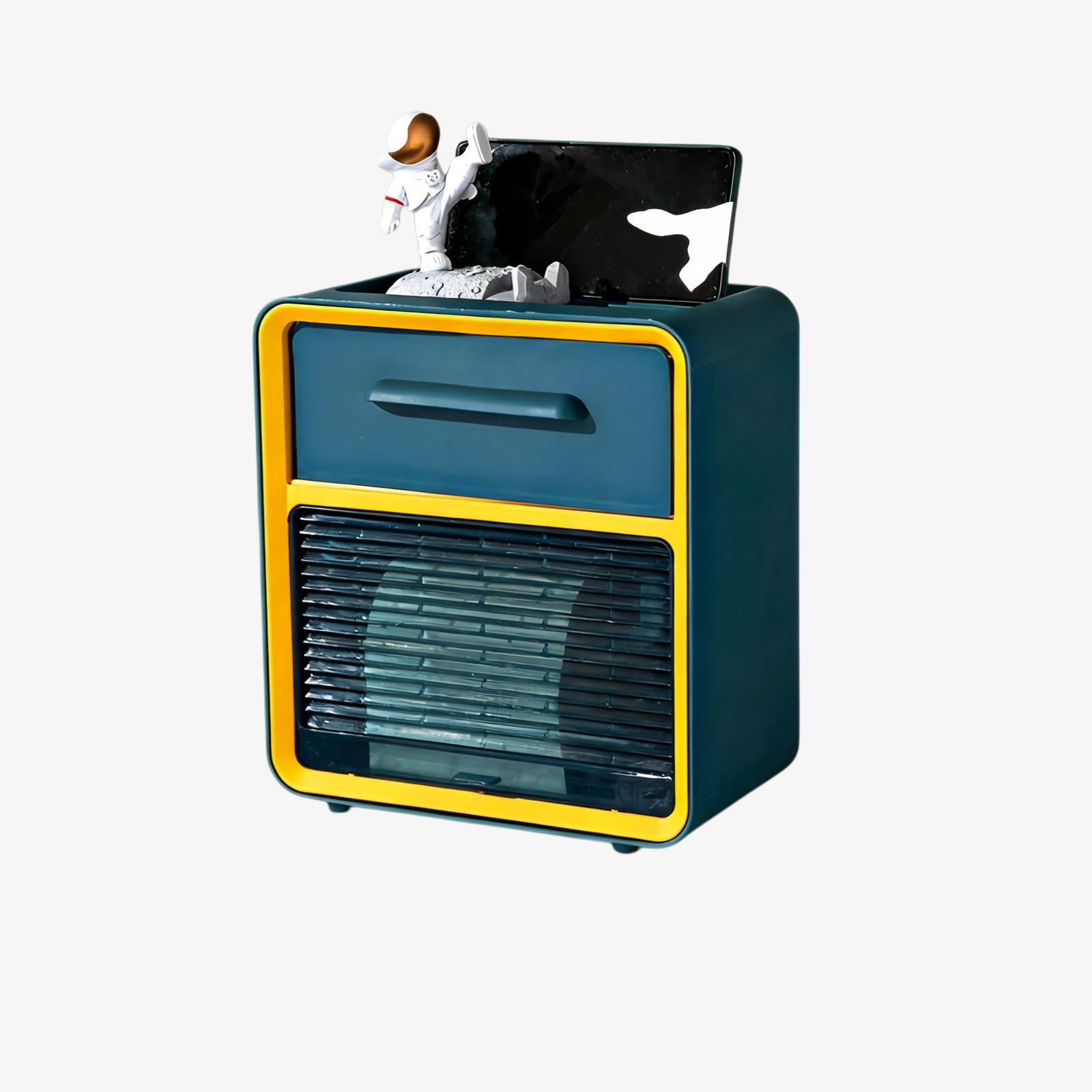 Caja de pañuelos de baño montada en la pared sin taladrar con cajón