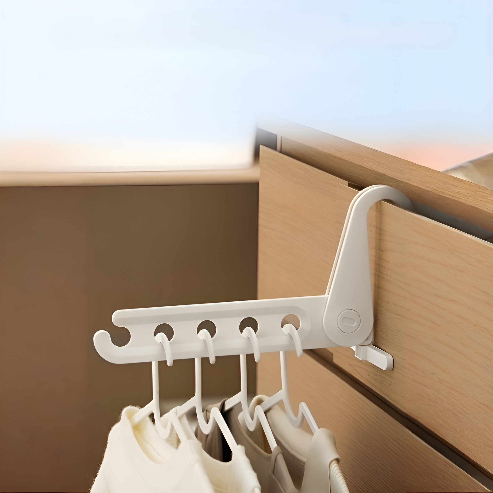 Perchero plegable portátil ideal para viajes y uso doméstico