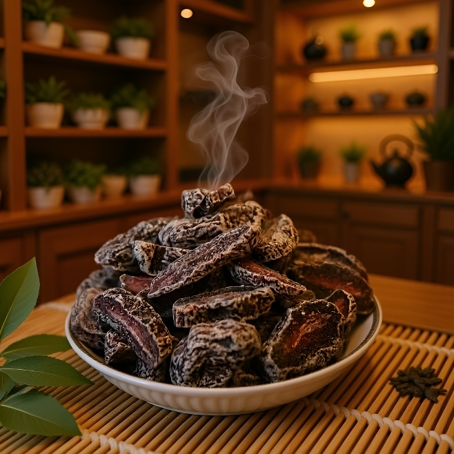 달콤한 보존된 자두 캔