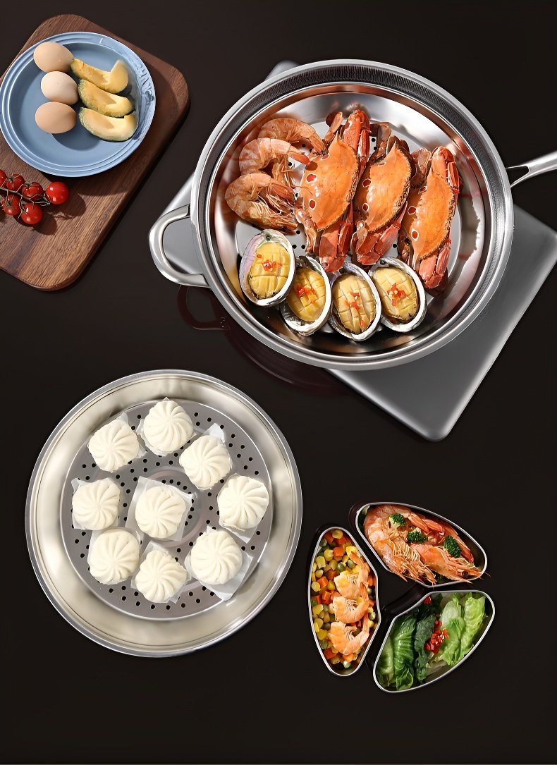 찐빵용 스텐 찜기 사이즈 비교