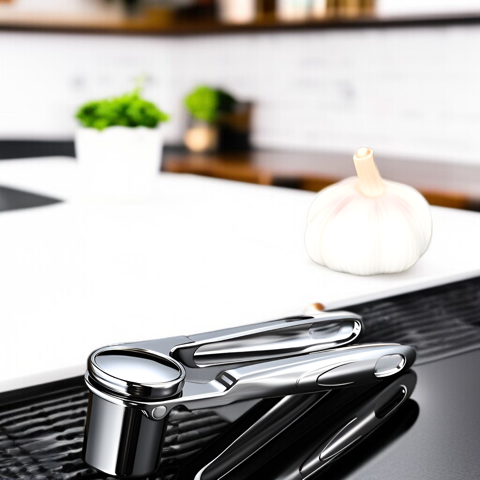 亜鉛合金製ニンニク回転式ニンニクプレス、ニンニク回転式プレス、手動式ニンニクプレス、ニンニクパウンダー