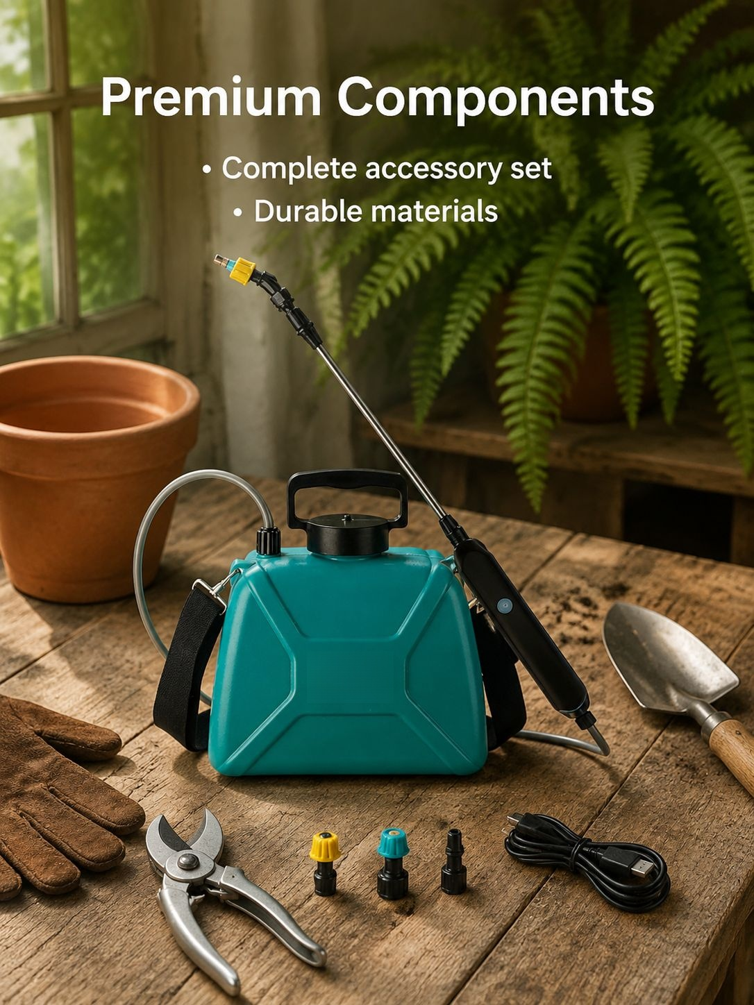 Electric garden sprayer for household use