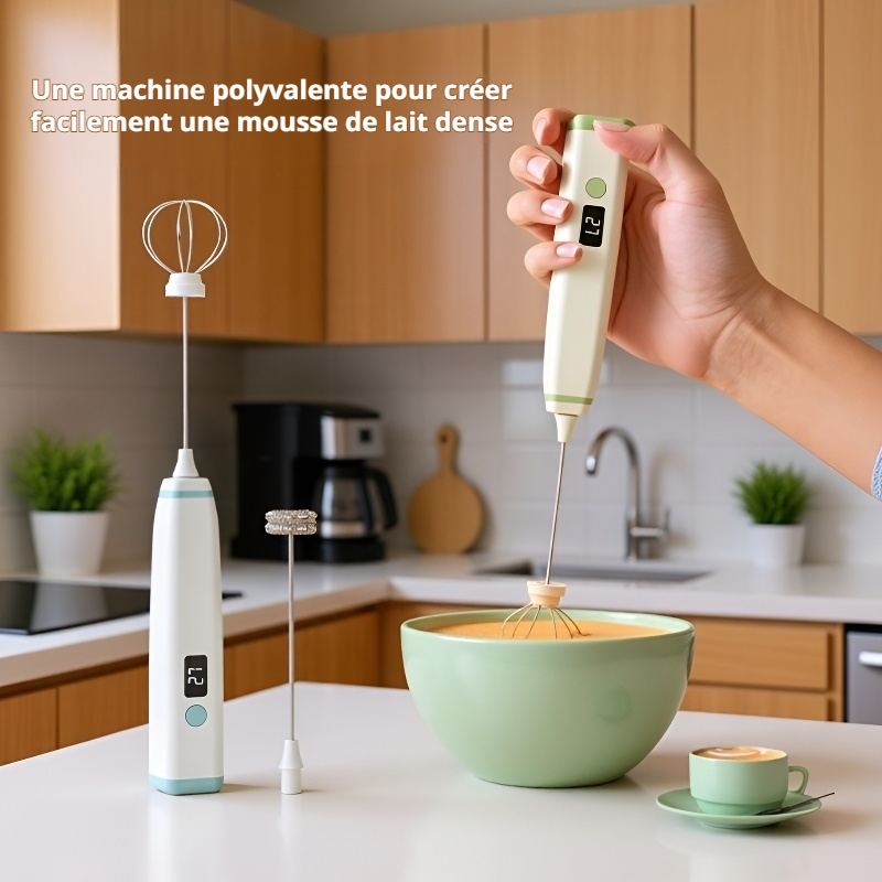 Mousseur à lait électrique portable pour la maison