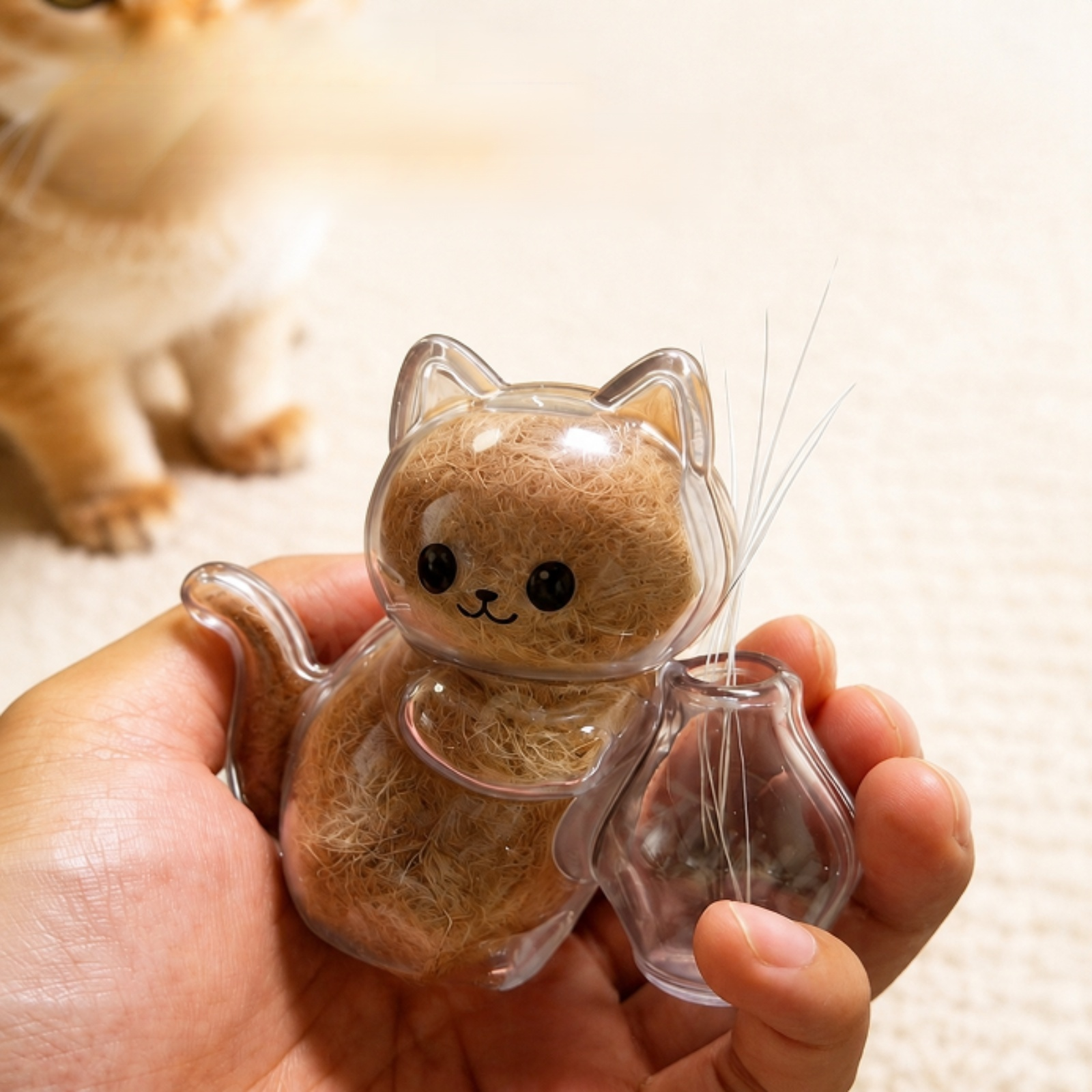 고양이 모양의 냉장고용 자석