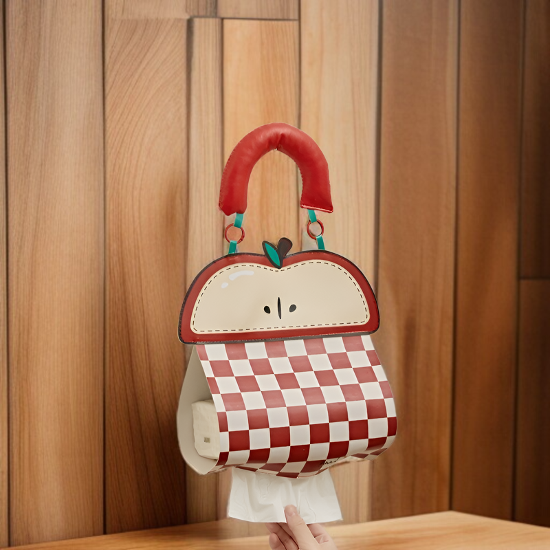 漫画の壁掛けティッシュバッグ防水壁掛けフェイスタオルロールペーパーボックスバスルームトイレットペーパーバッグ