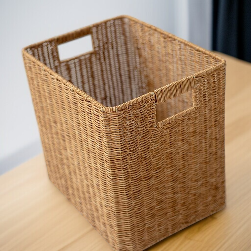 Multi-Functional Hand-Woven Storage Basket Clothes Coffee Table Snack Storage Cabinet