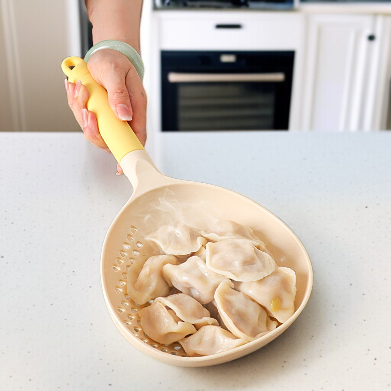 주방 겸용 국자 고온에 강한 라지 나일론 국자 그물 국자 물빠짐 겸용 국자