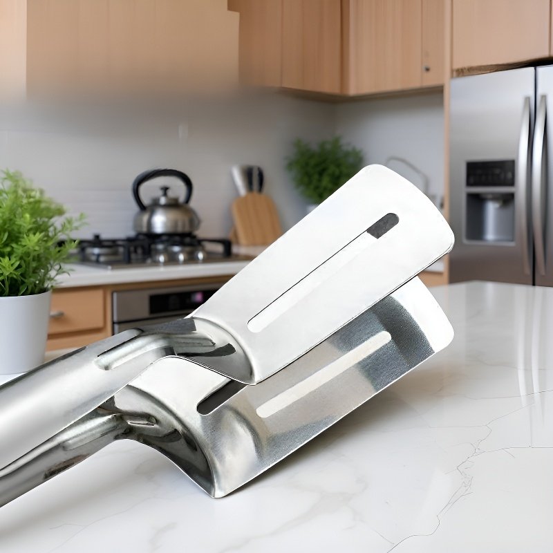 Pinzas de acero inoxidable para voltear pescado