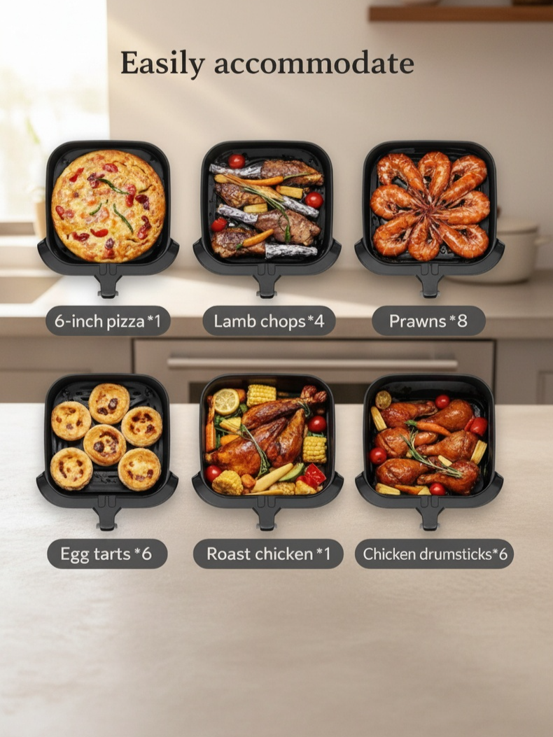 Large capacity multifunctional visual touch air fryer