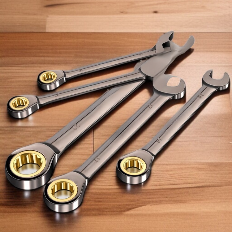 工業用レンチセット 省力化梅開口部高速ダブルヘッドプレートハンド 自動車修理用具のラチェットレンチ工具セット