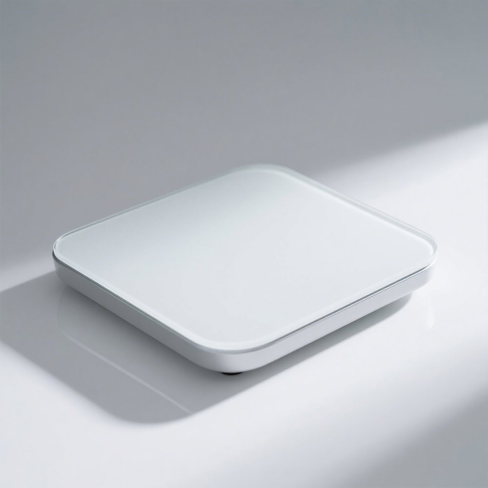 Detailní pohled na tvrzené sklo elektronické váhy