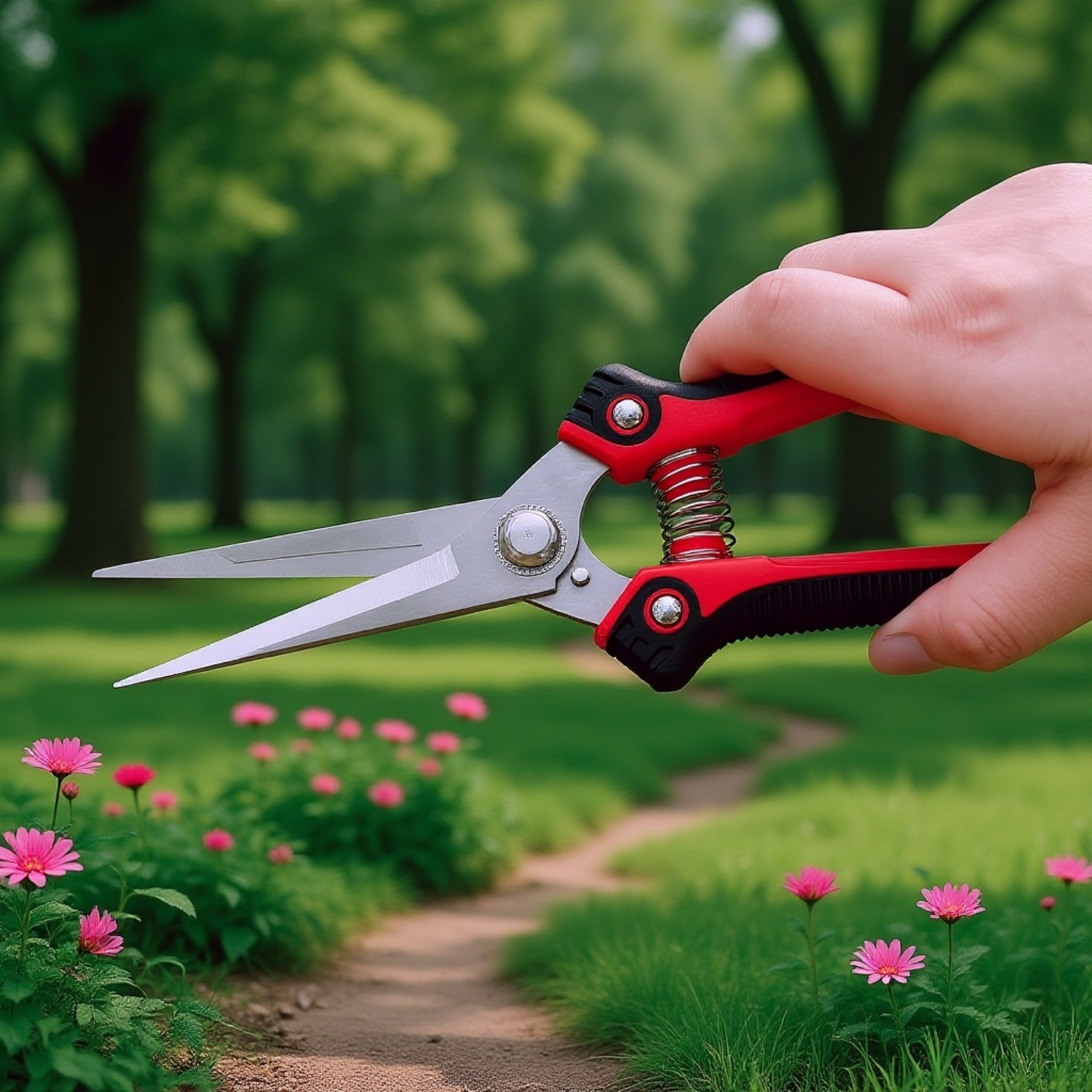 Präziser Schnitt mit Gartenschere für Obstbäume