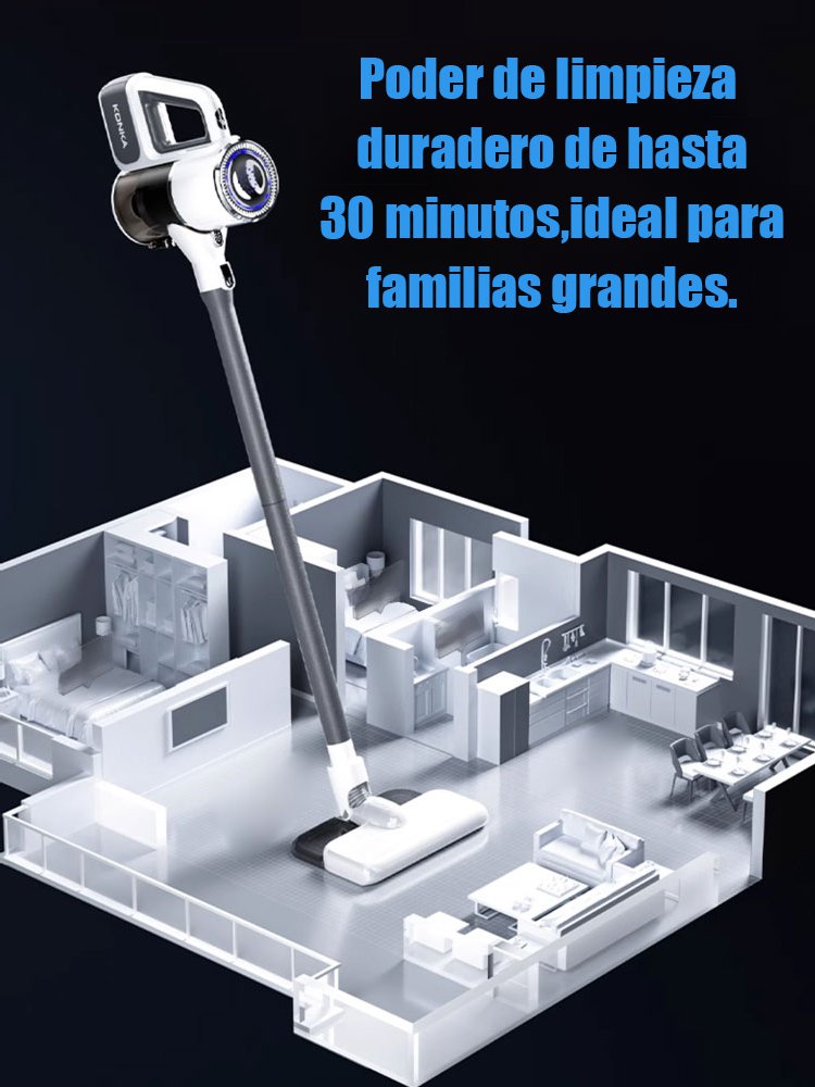 【Nueva versión mejorada potente】Máquina inalámbrica de mano para aspirar, fregar y eliminar ácaros e