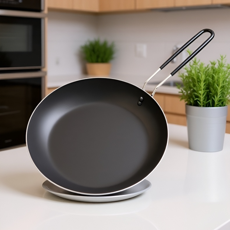 논스틱 코팅 프라이팬 표면 확대 사진