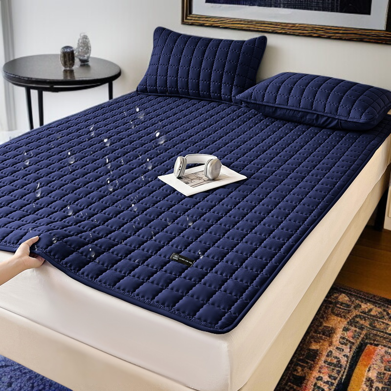 Baby Waterproof Mattress Three-Piece Set (Protector Pad/Bed Hat/Bed Sheet)