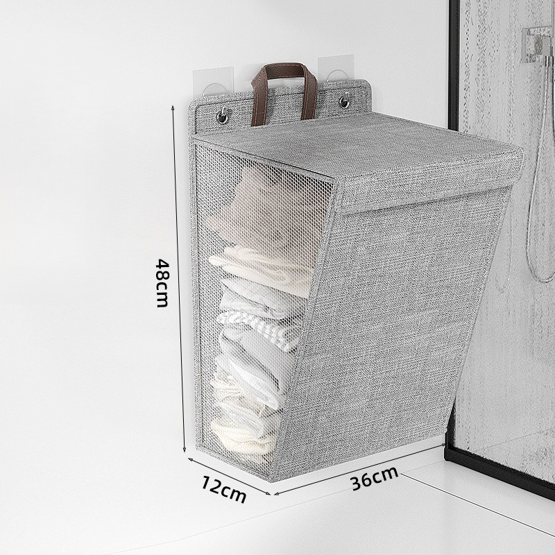 Cotton and linen dirty clothes basket foldable