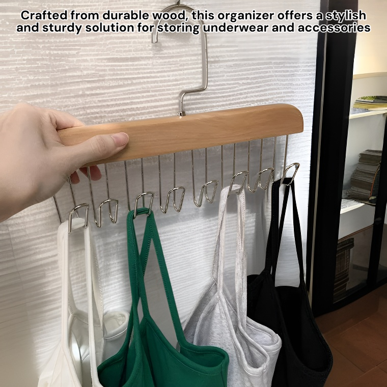 Dorm-use Wooden Multi-purpose Underwear Organizer