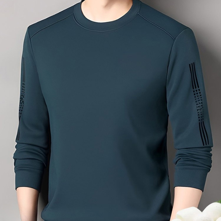 メンズシルク長袖Tシャツ