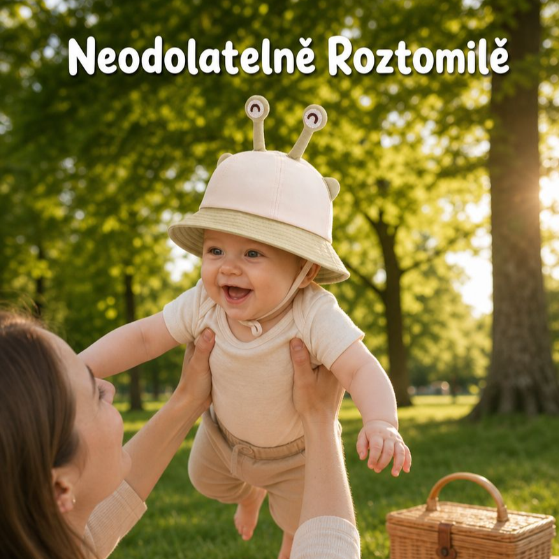 Klobouk kbelík jarní a podzimní tenký roztomilý super roztomilý miminko