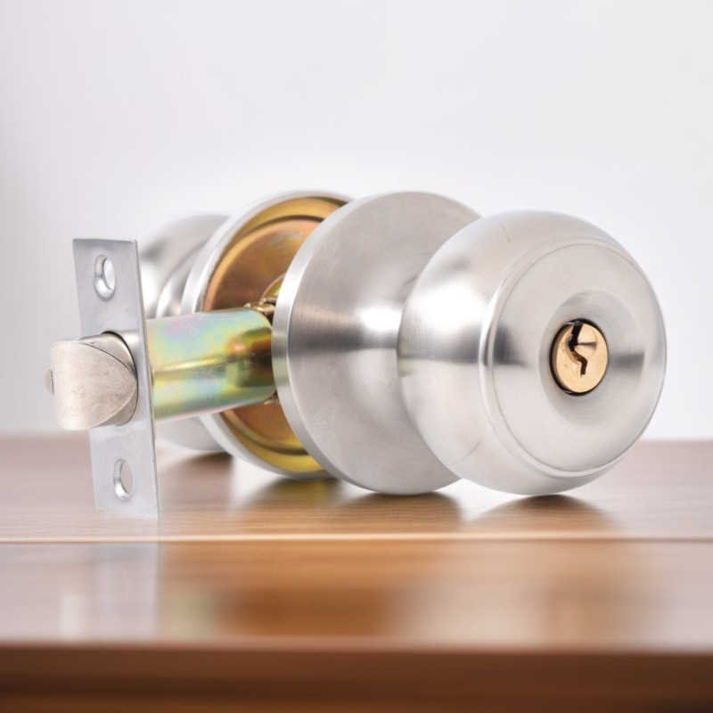 Stainless Steel Door Handle Door Lock Swivel Handle Adjustable Ball Toilet