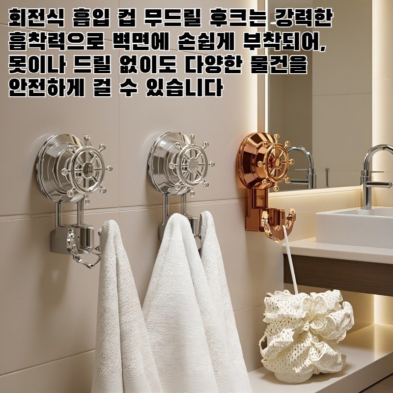 회전식 흡입 컵 무드릴 후크