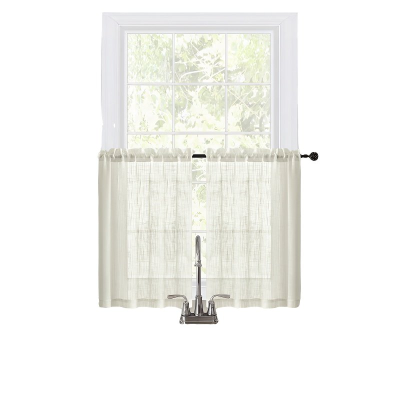 Linen Kitchen Blackout Partition Curtain for Window Screen