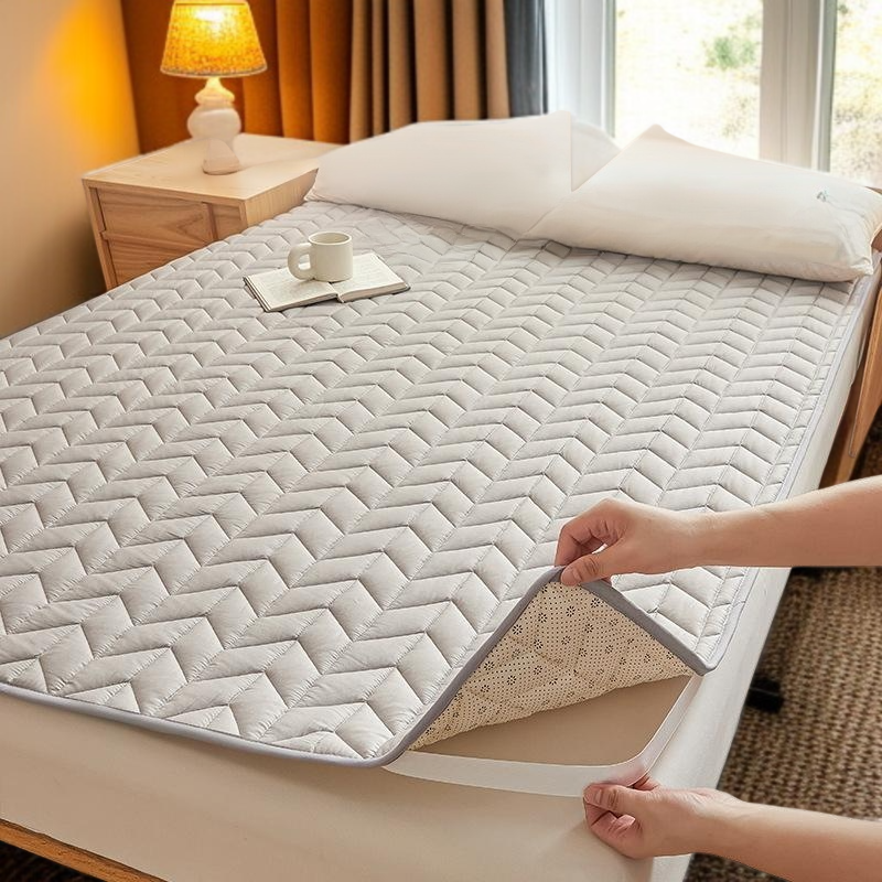 면 전체 매트리스 쿠션 가정용 침실 싱글 항균 요 미끄럼 방지 매트리스 순면 얇은 매트 접이식