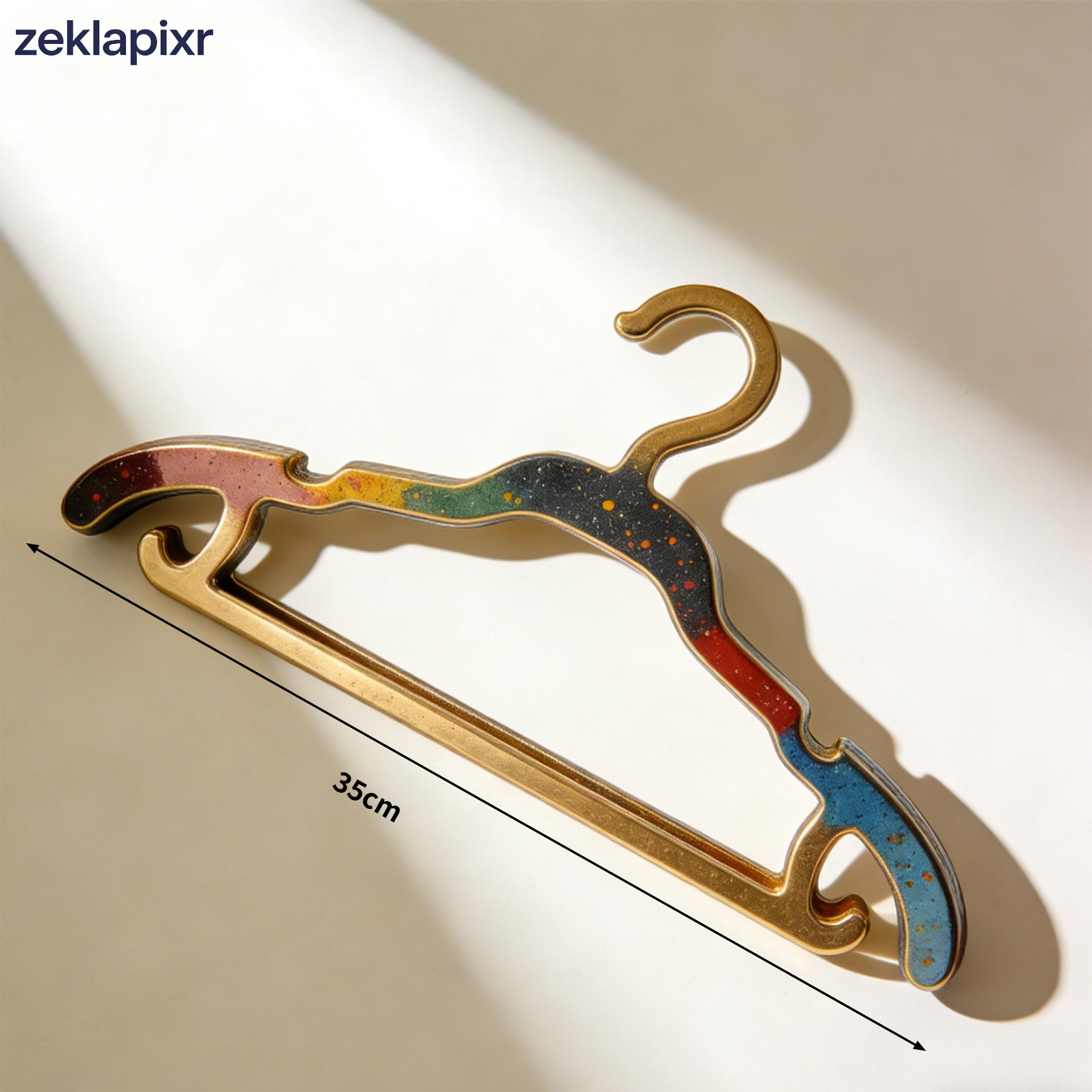 衣物懸掛於堅固晾衣架上