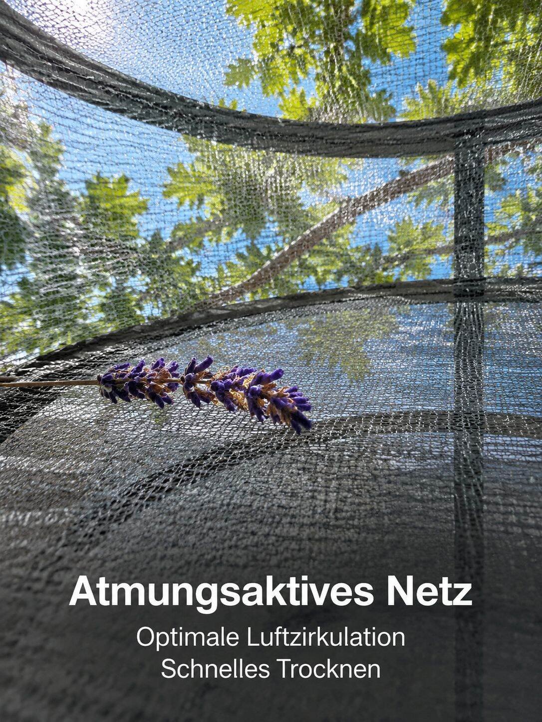 Dreilagiger geschlossener Trocken-Korb mit Reißverschluss und Insektenschutz