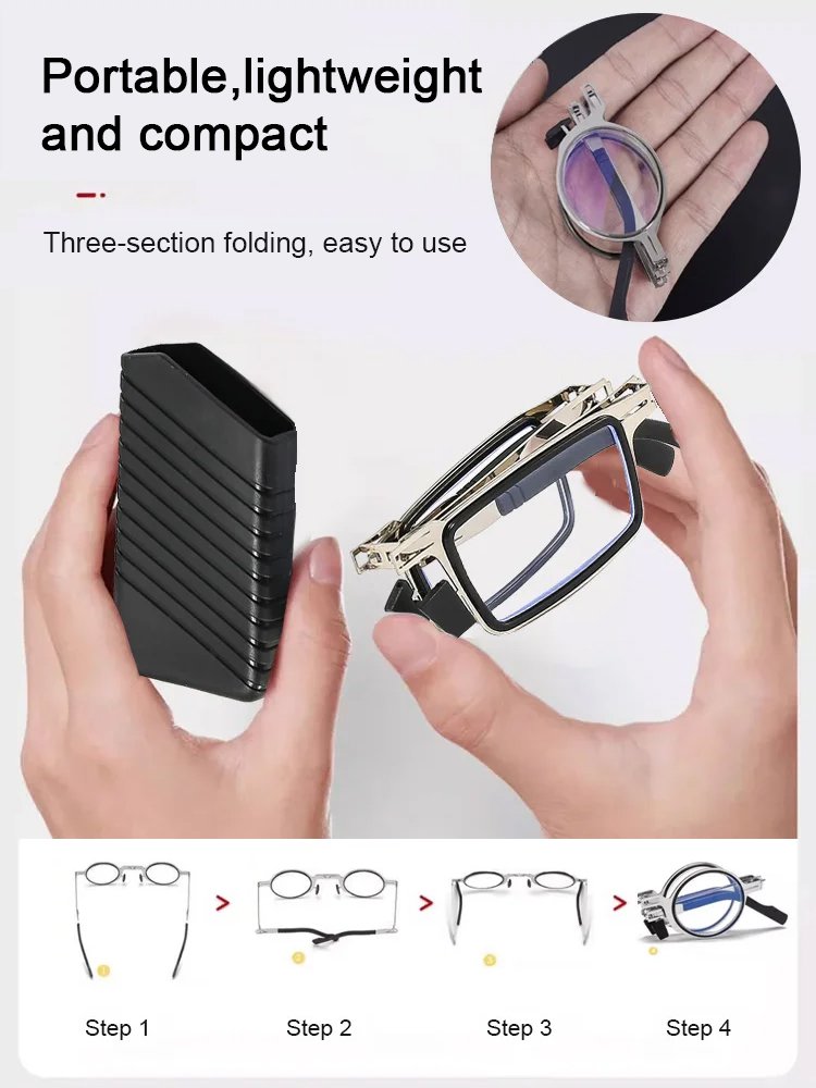 Portable Foldable Anti-Radiation Blue Light Reading Glasses