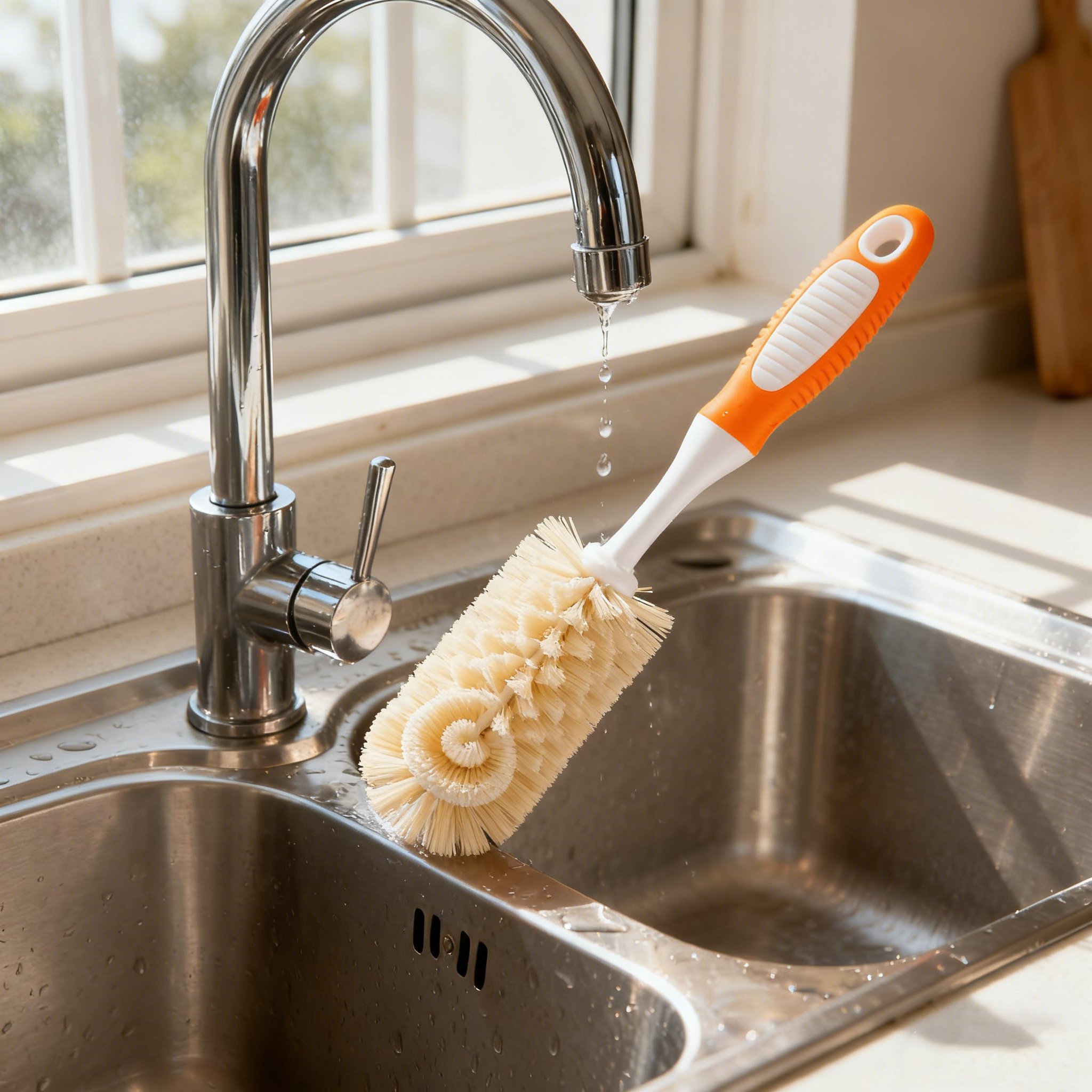 주방 청소에 사용되는 다용도 브러시