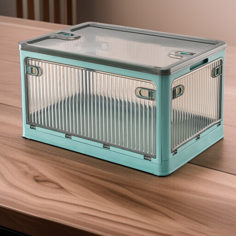 투명 접이식 수납함 차량용 아웃도어 의류 정리함 캠핑 수납  플라스틱 수납 장난감 정리함