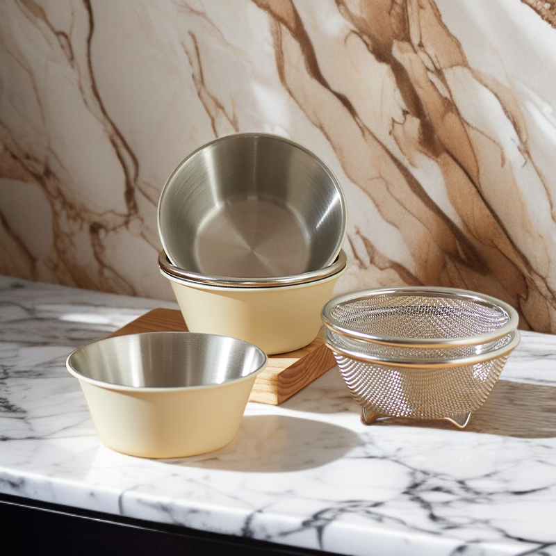 스테인리스 스틸 이중 구조 과일 및 채소 물기 제거 바구니