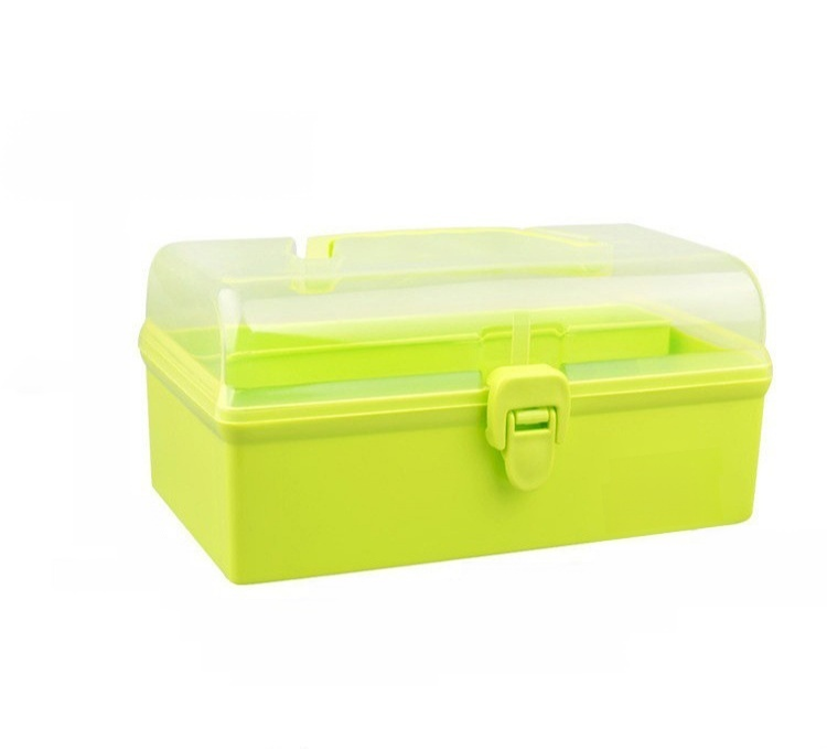 Plastic double-layer medicine storage box