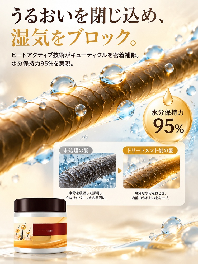 サロン級うるツヤ補修コラーゲンヘアマスク