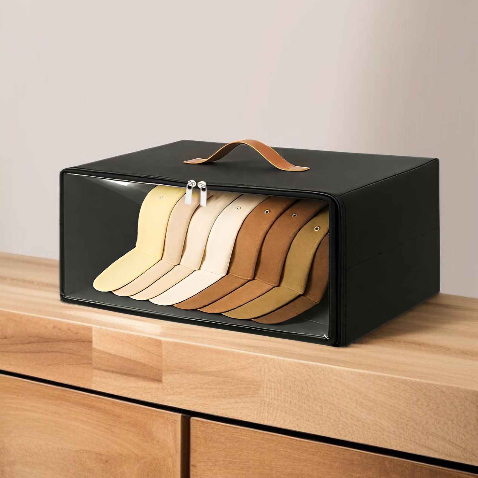 不織布野球帽収納ボックス雑貨収納整理ジッパー帽子ボックス布収納ボックス