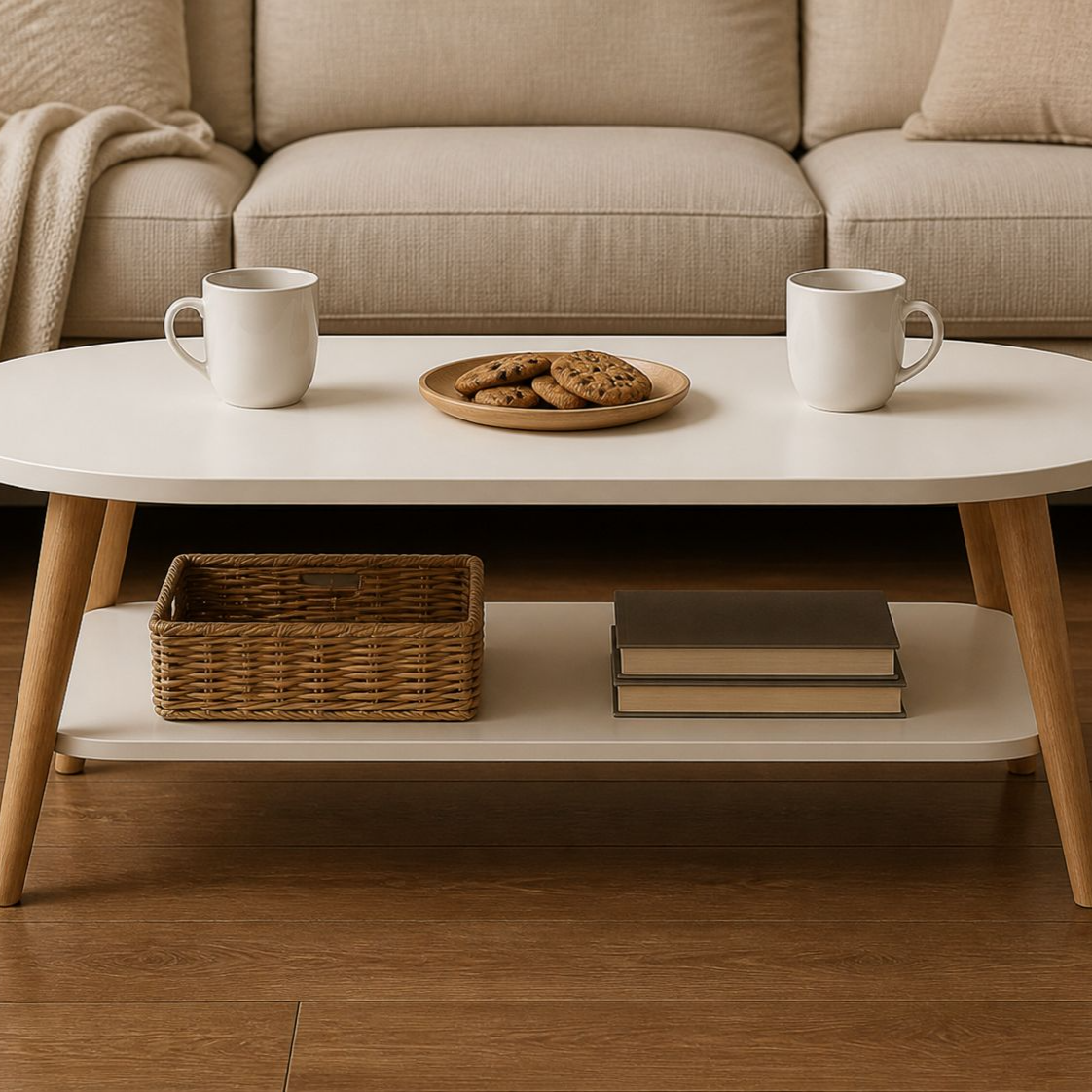 Simple Coffee Table for Small Apartment Living Room