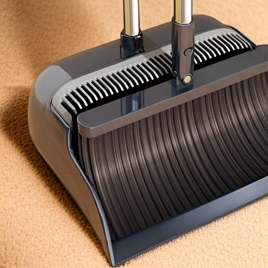 Escoba de cerdas suaves con recogedor para limpieza eficiente