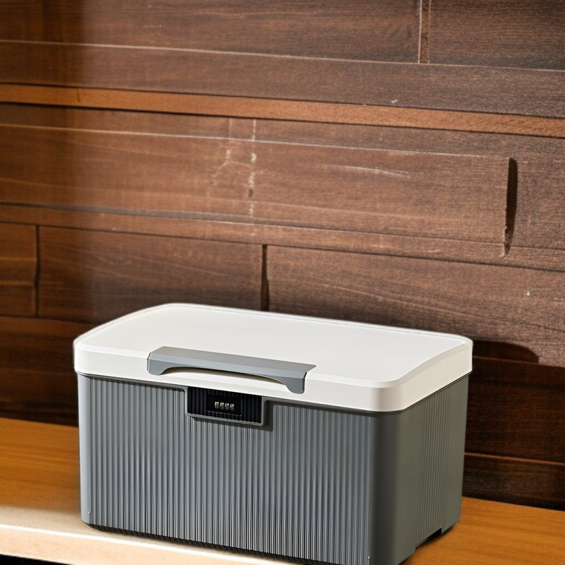 金庫 家庭用 小型 ダイヤル式 コンビネーションロック 収納ボックス 大容量2段式 9L 16L 38L ミニ金庫 プラスチック製 貯金箱 キャッシュ・重要書類・銀行カード 貴重品入れ