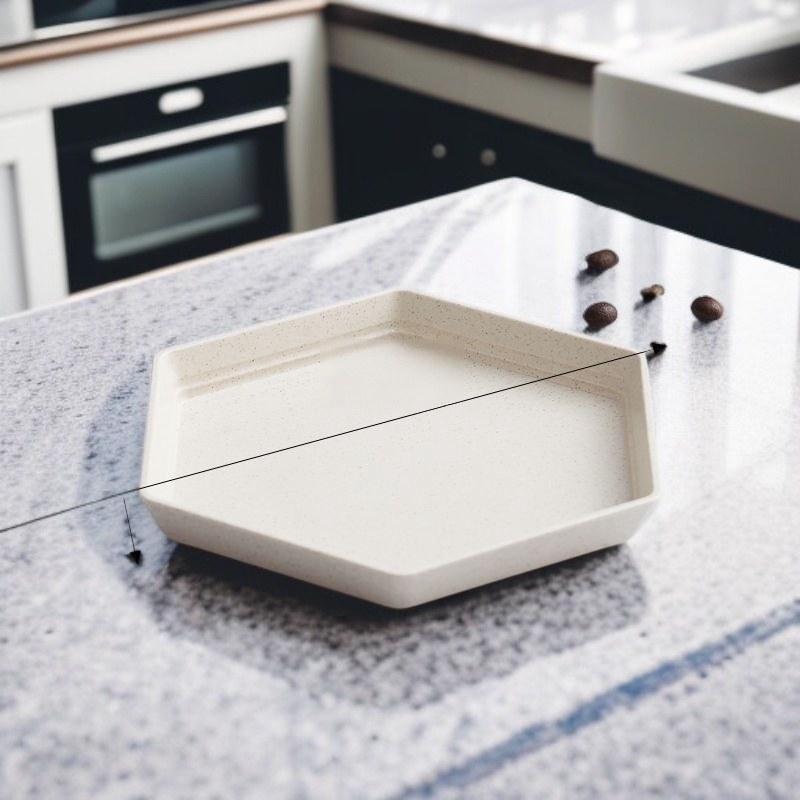 家用麥稈六角厚型串骨餐盤 水果盤 蔬菜盤