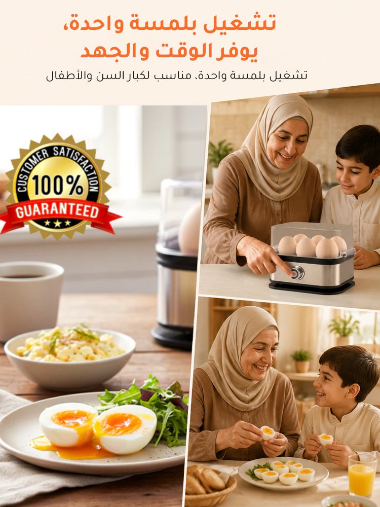 جهاز طهي البيض متعدد الوظائف المصنوع من الفولاذ المقاوم للصدأ