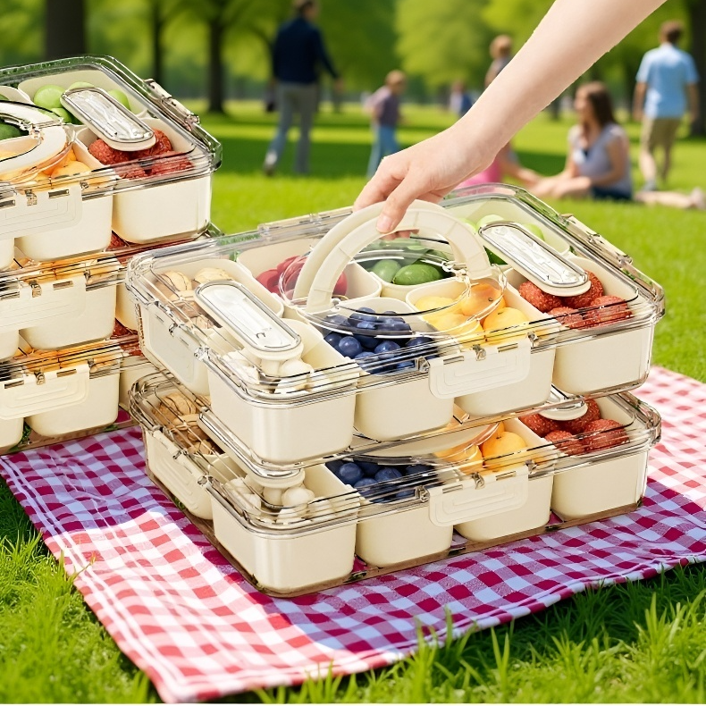 Sealed lunch box with fresh-keeping design and cutlery