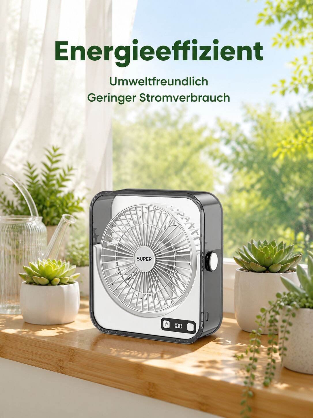 Kompakter Tisch-Luftkühlungsventilator