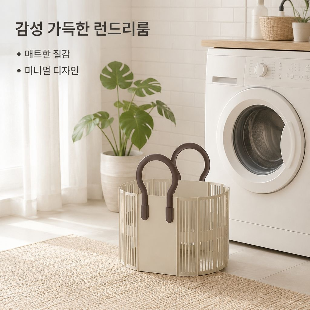 다기능 손잡이 오픈형 빨래바구니
