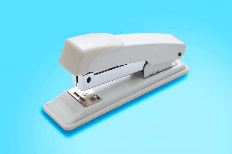 Detailansicht des Metallheftgeräts