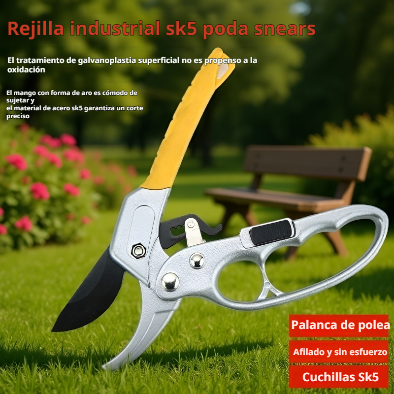 Tijeras de poda multifuncionales ahorradoras de esfuerzo para ramas de árboles frutales