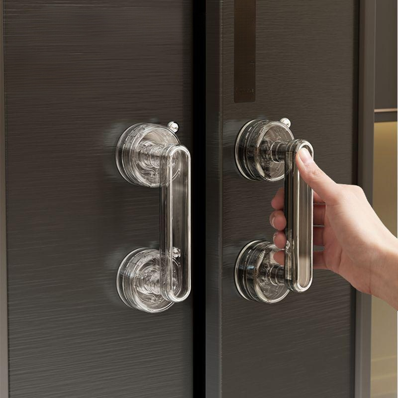 Mango de puerta corredera con ventosa fuerte, herramienta de baño práctica