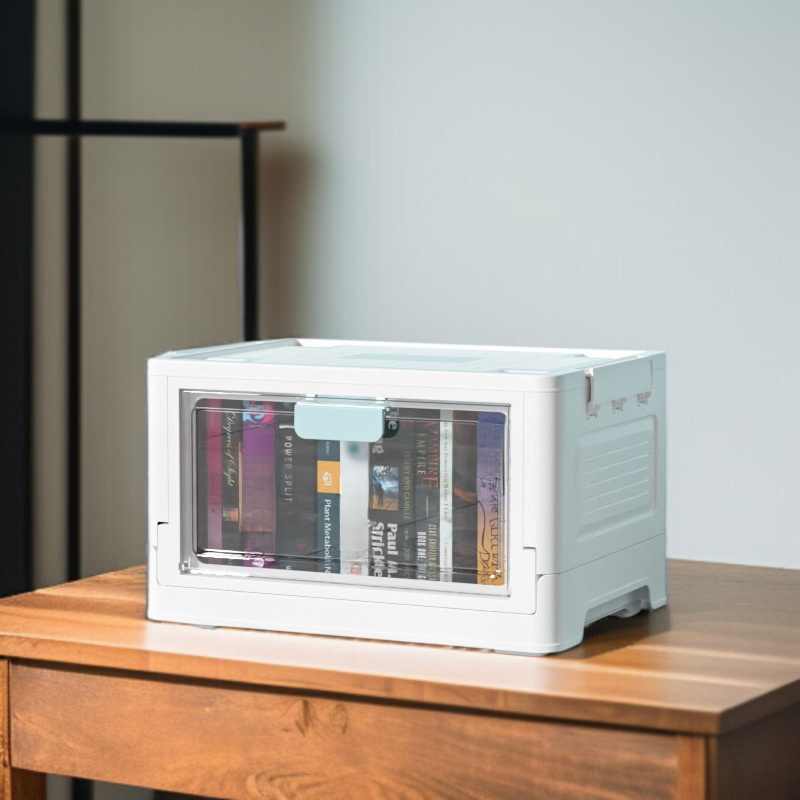 家庭用折り畳み透明収納ボックス車載スナック玩具収納ボックス整理雑物一箱で寝室収納神器を処理する