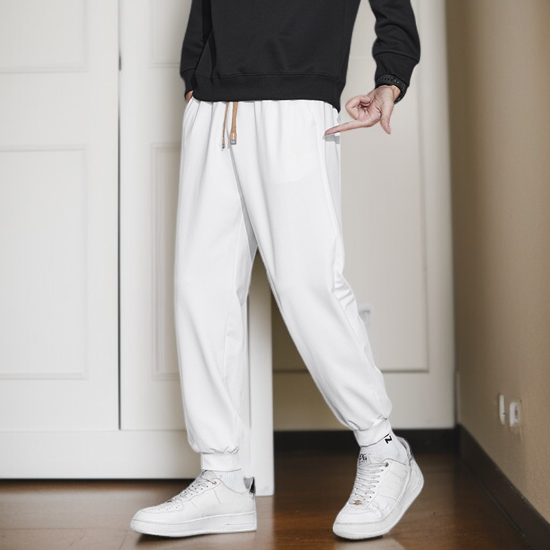 メンズ春ストレートカジュアルパンツ